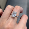 ANSTER Wholesales Price 18K White Gold 4ct Emerald cut Lab Grown Diamond Ring with IGI