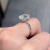ANSTER Wholesales Price 18K White Gold 4ct Emerald cut Lab Grown Diamond Ring with IGI