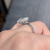 ANSTER Wholesales Price 18K White Gold 4ct Emerald cut Lab Grown Diamond Ring with IGI