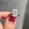 ANSTER Wholesales Price 18K White Gold 4ct Emerald cut Lab Grown Diamond Ring with IGI