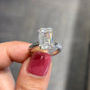 ANSTER Wholesales Price 18K White Gold 4ct Emerald cut Lab Grown Diamond Ring with IGI