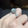 ANSTER Customized 18K White Gold Ring 4ct Round cut Lab Grown Diamond Ring with IGI