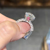 ANSTER Customized 18K White Gold Ring 4ct Round cut Lab Grown Diamond Ring with IGI