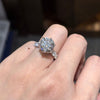 ANSTER Customized 18K White Gold Ring 4ct Round cut Lab Grown Diamond Ring with IGI