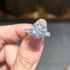 ANSTER Customized 18K White Gold Ring 4ct Round cut Lab Grown Diamond Ring with IGI