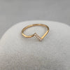 ANSTER Jewelry Anel de diamante ético feito à mão em ouro 18K com lapidação pera cultivado em laboratório 
