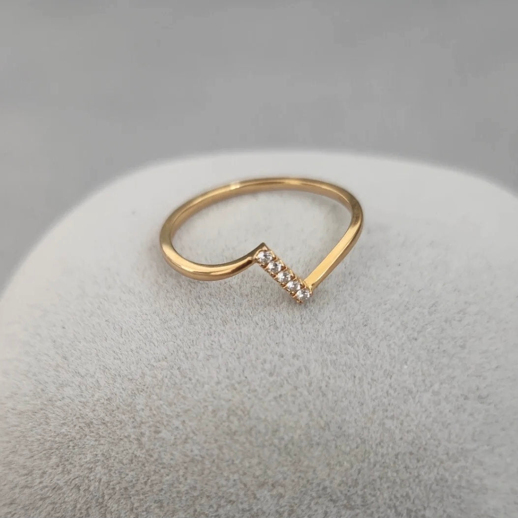 ANSTER Wholesales Price Round cut Melee Lab Grown Diamond Ring with IGI 22K Gold Ring