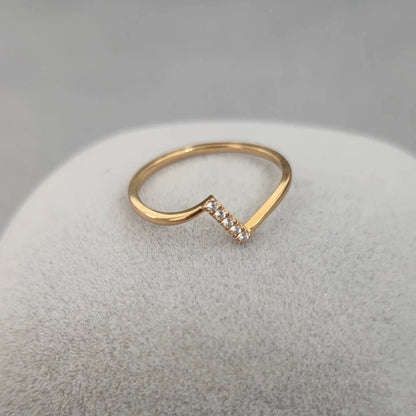 ANSTER Wholesales Price Round cut Melee Lab Grown Diamond Ring with IGI 22K Gold Ring