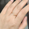 ANSTER Jewelry Anel de diamante ético feito à mão em ouro 18K com lapidação pera cultivado em laboratório 
