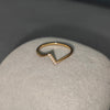 ANSTER Jewelry Anel de diamante ético feito à mão em ouro 18K com lapidação pera cultivado em laboratório 