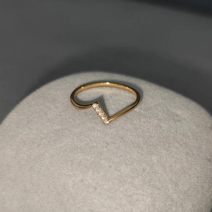 ANSTER Wholesales Price Round cut Melee Lab Grown Diamond Ring with IGI 22K Gold Ring