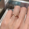 ANSTER Jewelry Anel de diamante ético feito à mão em ouro 18K com lapidação pera cultivado em laboratório 