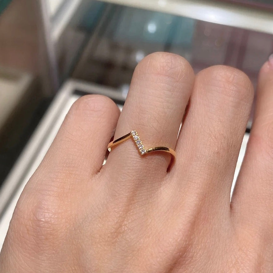 ANSTER Jewelry Anel de diamante ético feito à mão em ouro 18K com lapidação pera cultivado em laboratório 