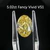 ANSTER Wholesales Price 18K White Gold 5ct Oval cut FancyYellow Lab Grown Diamond Ring with IGI