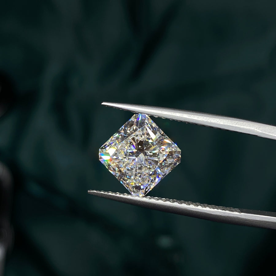 ANSTER Jewelry 18K Gold IGI 6ct Square Cut Lab Grown Yellow Diamond Earrings