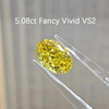 ANSTER Wholesales Price 18K White Gold 5ct Oval cut FancyYellow Lab Grown Diamond Ring with IGI
