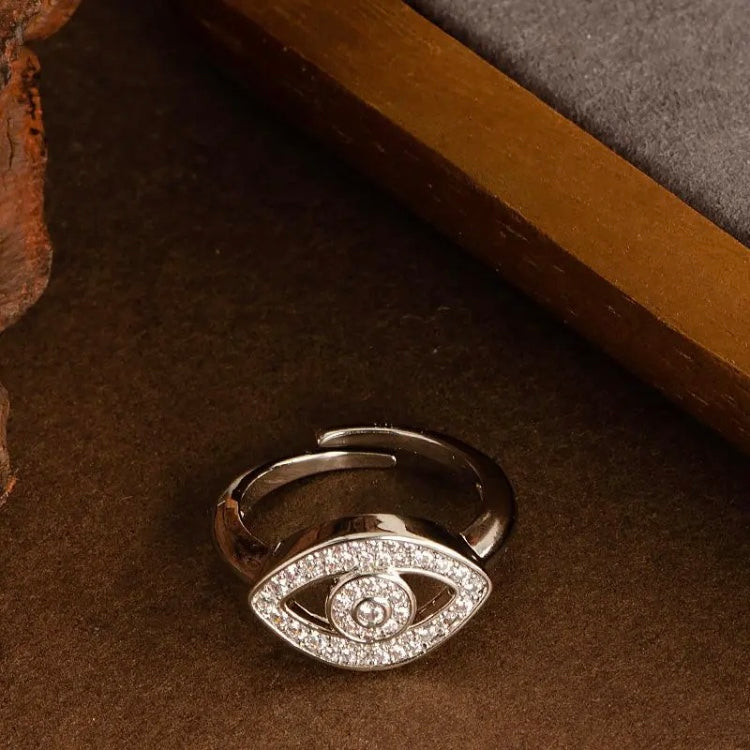 ANSTER Custom Eye Shaped Diamond Ring 18K 14K 10K Gold Dubai Jewelry