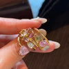 ANSTER Jewelry 18K Gold Ring VVS2 CVD Fancy Lab Grown Diamond Ring sets with IGI