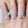 ANSTER JEWELRY Gemstone Shape Chart with Ring Jewelry Tools Cubic Zirconia Diamond Ring Size Comparison Chart with Box