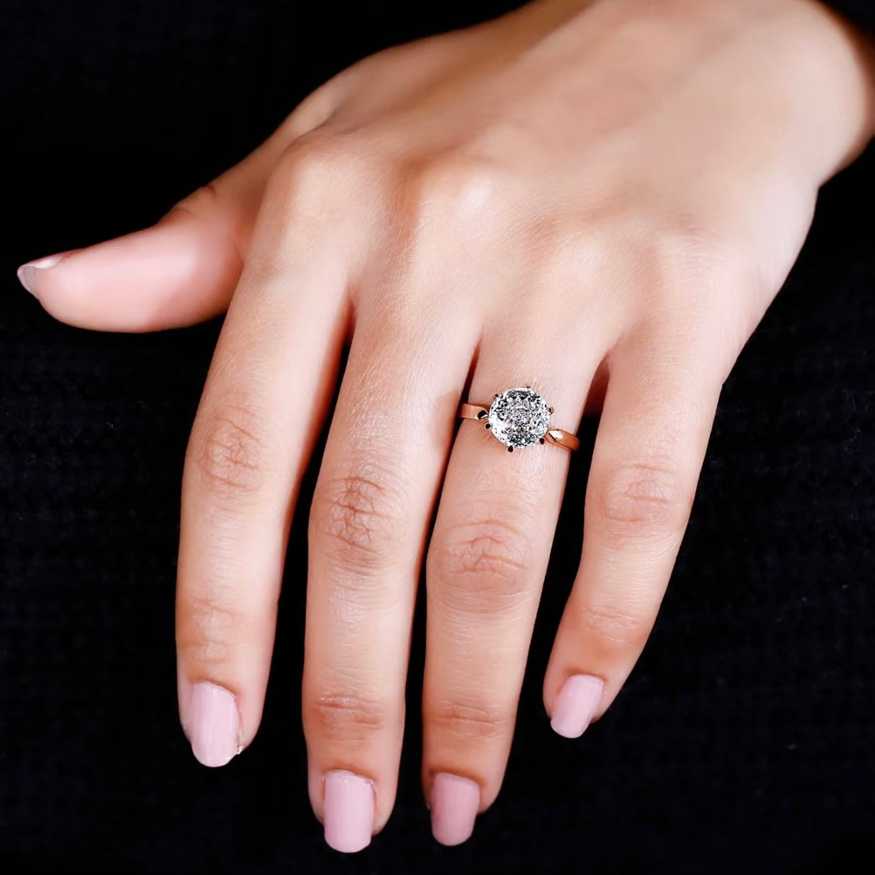 ANSTER Customized Jewelry 18K Gold 1.51ct Portuguese Cut Lab Grown Diamond Ring with IGI