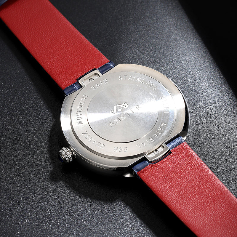 ANSTER Fine Jewelry 925 Silver Lab Grown Gemstone Rainbow Watch