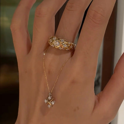 ANSTER Custom Lab Grown Diamond Ring 18K 14K 10K Dubai Gold Jewelry