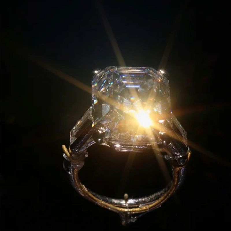 ANSTER Customized Lab Grown Diamond Ring 10.47ct Grace Kelly Engagement Ring for Cartier with IGI