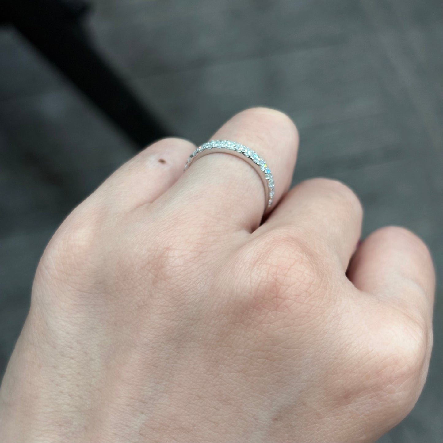 ANSTER Jewelry Anel de diamante ético feito à mão em ouro 18K com lapidação pera cultivado em laboratório 