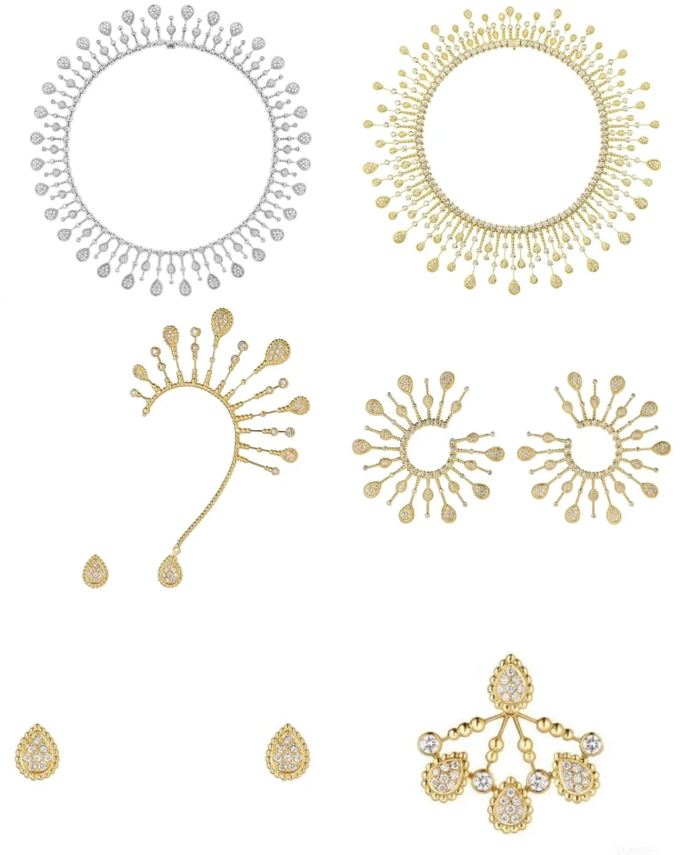 ANSTER Custom Boucheron Diamond 18K 14K 10K Gold Dubai Jewelry set