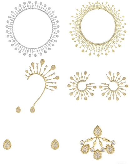 ANSTER Custom Boucheron Diamond 18K 14K 10K Gold Dubai Jewelry set