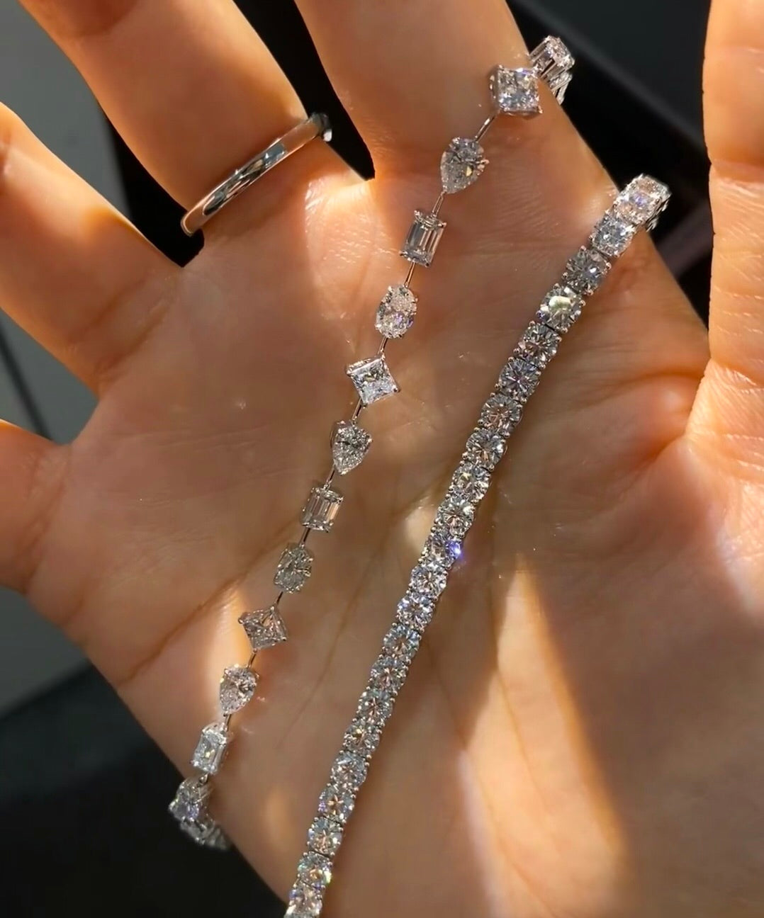 ANSTER Jewelry OEM IGI GIA PT950 Platinum VS VVS Lab Grown Diamond Bracelet