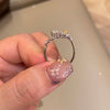 ANSTER Jewelry Platinum PT950 Ring 1ct VVS Fancy Lab Grown Diamond Ring with IGI