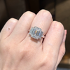 ANSTER Wholesales Price 18K White Gold Ring 5ct Emerald cut Lab Grown Diamond Ring with IGI