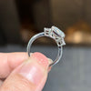 ANSTER Wholesales Price 18K White Gold Ring 5ct Emerald cut Lab Grown Diamond Ring with IGI