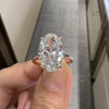 ANSTER Wholesales Price 18K Gold 5ct Oval cut Lab Grown Diamond Ring with IGI