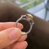 ANSTER Wholesales Price 18K White Gold 5ct Oval cut FancyYellow Lab Grown Diamond Ring with IGI