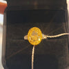 ANSTER Wholesales Price 18K White Gold 5ct Oval cut FancyYellow Lab Grown Diamond Ring with IGI
