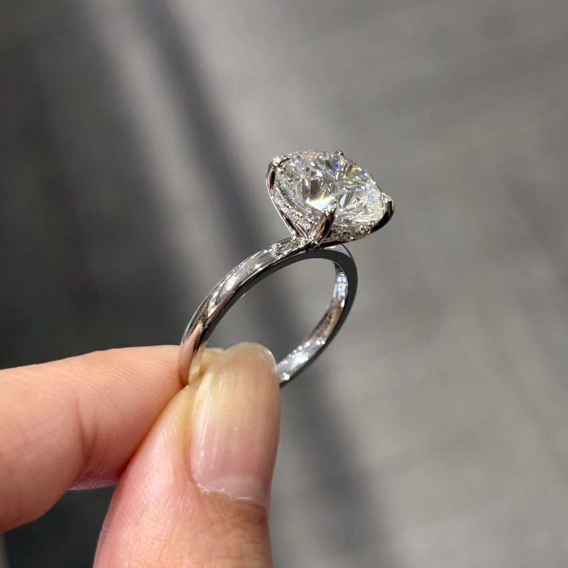 ANSTER Wholesales Price Big carat 5ct Round cut Lab Grown Diamond Ring with IGI