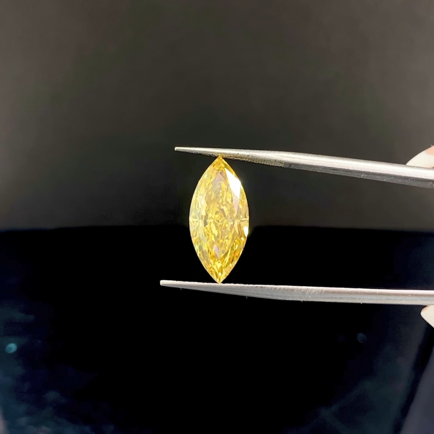 ANSTER Jewelry Anel de diamante ético feito à mão em ouro 18K com lapidação pera cultivado em laboratório 