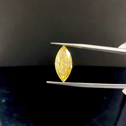 ANSTER Jewelry Anel de diamante ético feito à mão em ouro 18K com lapidação pera cultivado em laboratório 