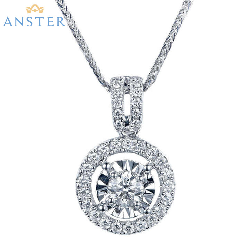 ANSTER Jewelry Custom Platinum PT950 Lab Grown Diamond Necklace