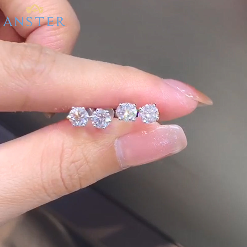 ANSTER Jewelry Customize Platinum PT950 Lab Grown Diamond Earrings