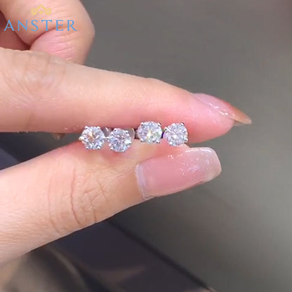 ANSTER Jewelry Customize Platinum PT950 Lab Grown Diamond Earrings