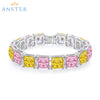 ANSTER Jewelry Custom Pink Lab Grown Diamond Platinum PT950 Bracelet