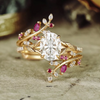 ANSTER Jewelry Customize 18K Gold IGI 5ct Oval Cut Lab Grown Diamond Ring Sets