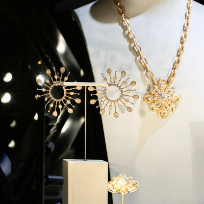 ANSTER Custom Boucheron Diamond 18K 14K 10K Gold Dubai Jewelry set