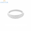 ANSTER Customized Jewelry Round Cut Melee Lab Grown Diamond Ring with IGI
