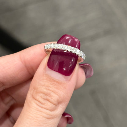 ANSTER Jewelry Anel de diamante ético feito à mão em ouro 18K com lapidação pera cultivado em laboratório 