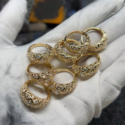 ANSTER Custom Lab Grown Diamond Ring 18K 14K 10K Dubai Gold Jewelry