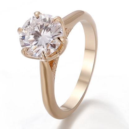 ANSTER Wholesales Price Six Claw 2ct Lab Grown Diamond Ring with IGI 18K Gold Ring